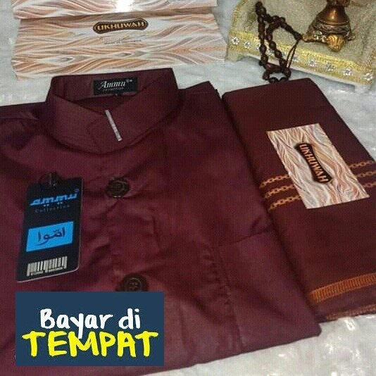 Set Baju Koko Ammu Plus Sarung/Baju Koko Ammu Plus Sarung