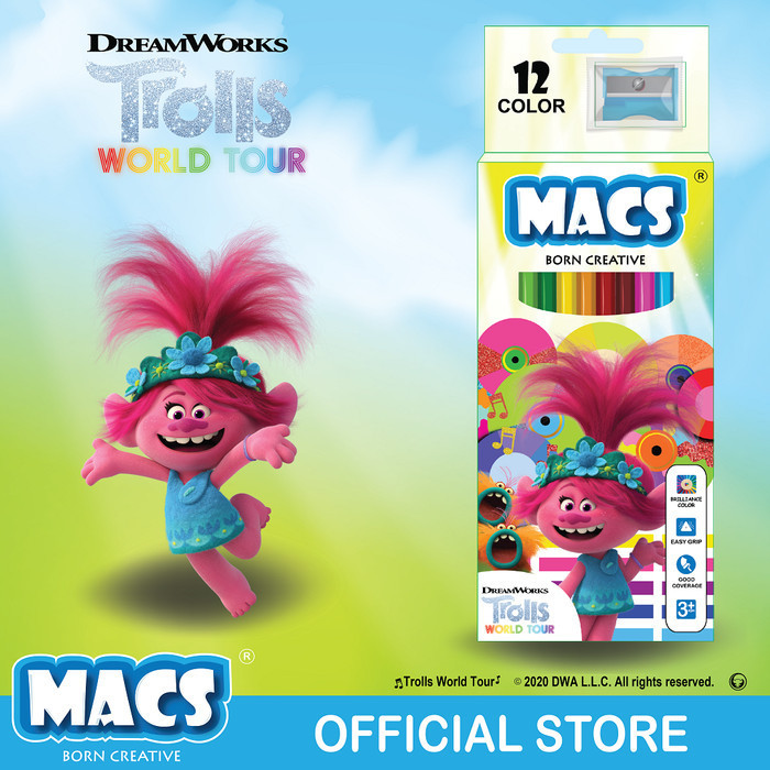 

Dijual Pensil Warna Macs Trolls World Tour Movie 12 Color Pencils Terbatas