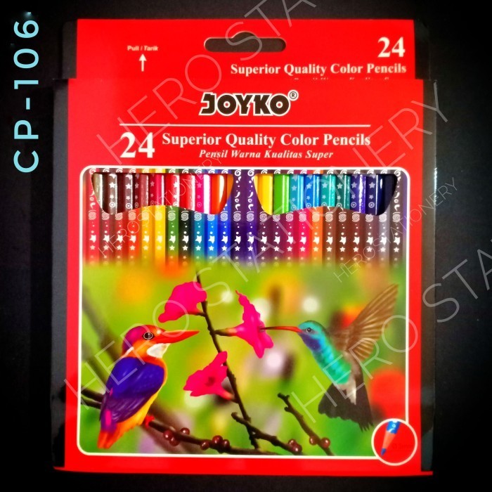

Lucu Pensil Warna Superior Quality Color Pencil Joyko 24 Warna Cp-106 Diskon