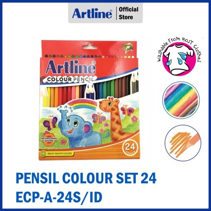 

Trendi Pensil Warna Artline Set 24 Colours Ecp-A-24S Bagus