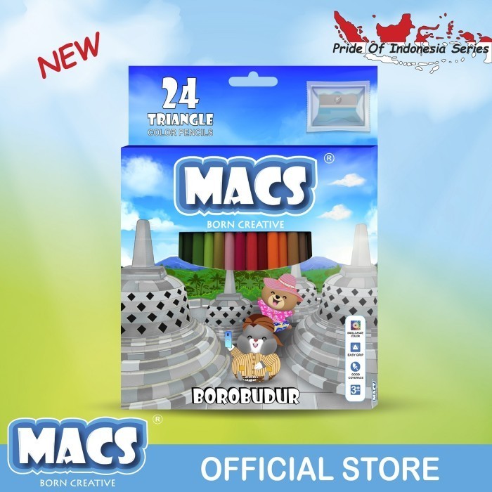 

Eklusif Macs Pensil Warna Borobudur 24 Color Pencils Hot Sale