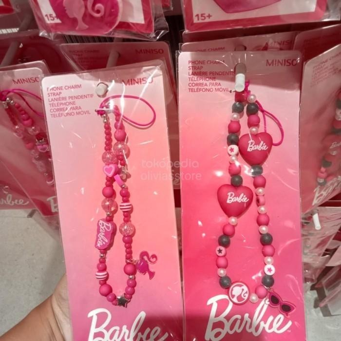 long charm handphone miniso barbie miniso x barbie phone strap barbie Best Seller