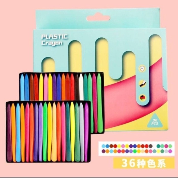 

Eklusif Plastic Crayon /Triangle Plastic Crayon Aman 36Pcs Limited