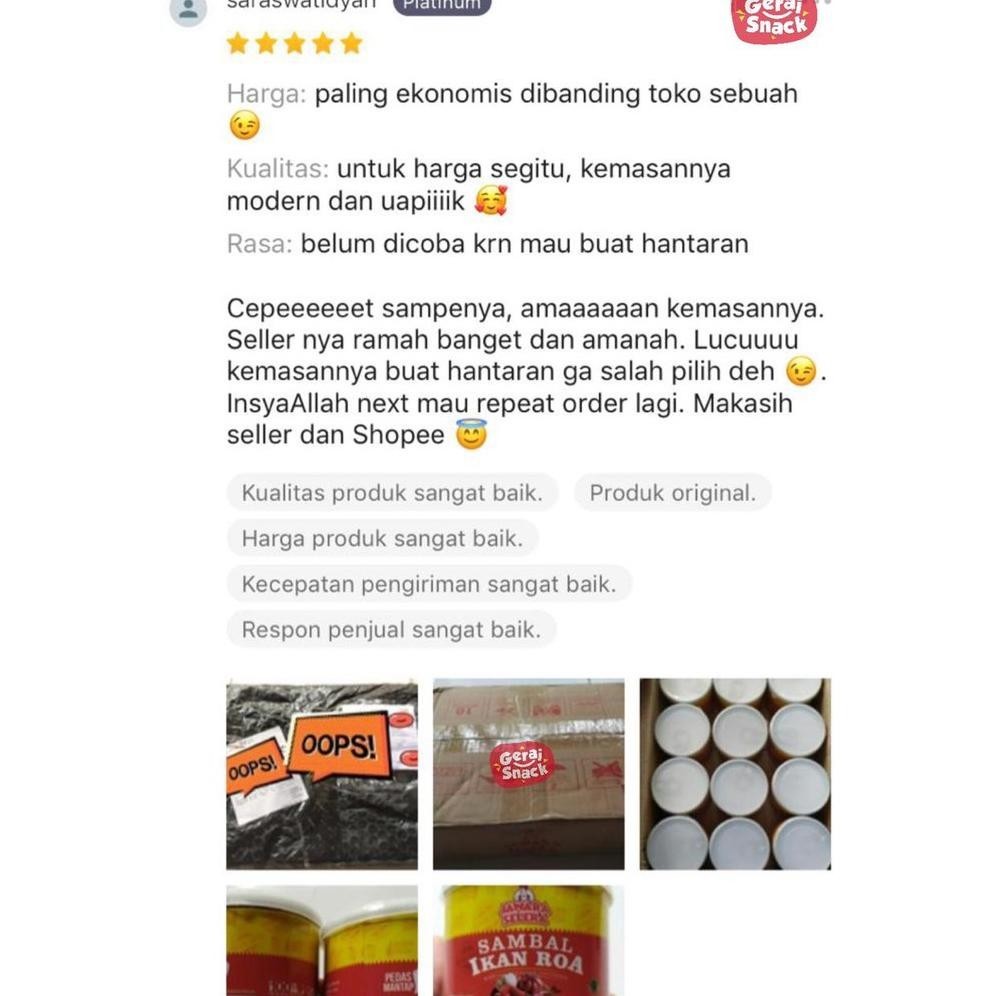 

SALE PRODUK Sambal Ikan Roa Home Made Jawara Selera Halal Terdaftar (135gr) TERLARIS