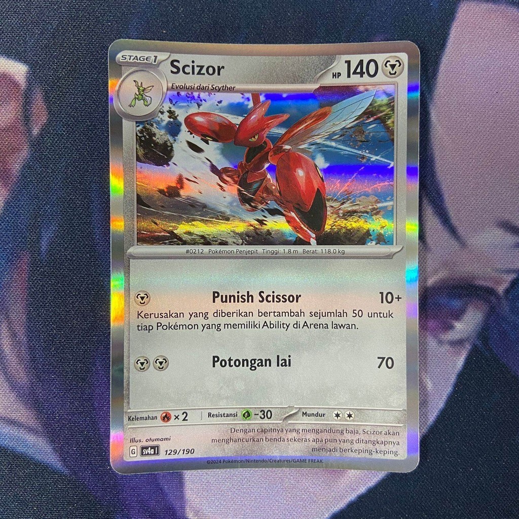 pokemon (ID) scizor - SV4a 129/190 - FOIL