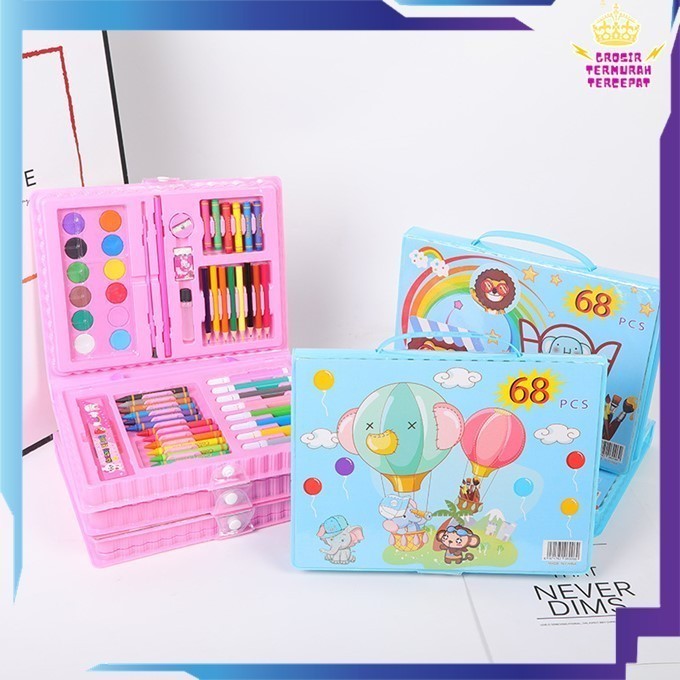 

Terbatas Gtt Drawing Set 68Pcs Oil Pastel Crayon 68 In 1 Set Krayon Mewarnai Trendi