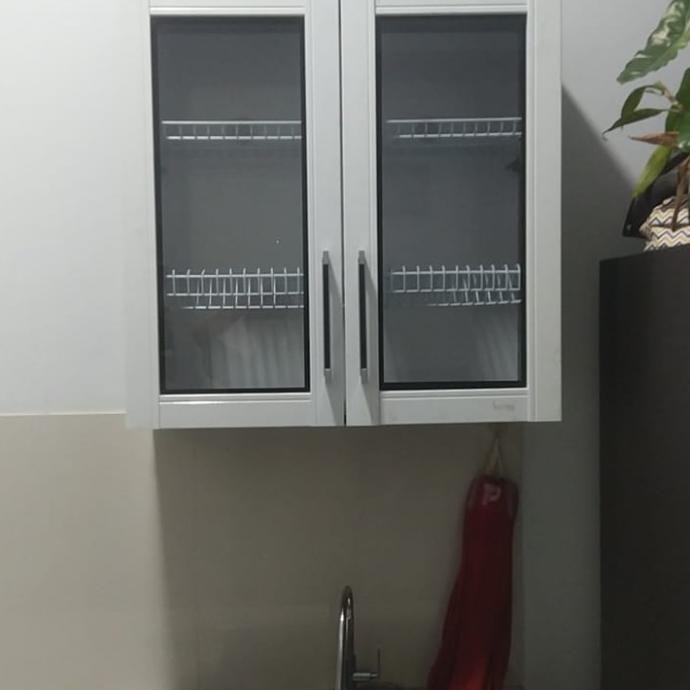 Spesial Rak Piring Lemari Gantung Dapur Kitchen Set Atas 2 Pintu Besi Matildachoice