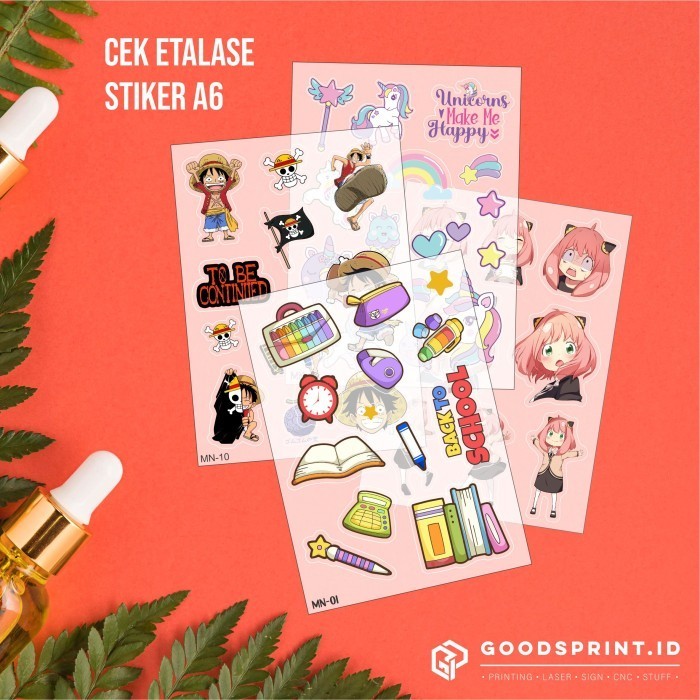 

+%+%+%] STIKER PACK A6 RANDOM STICKER TRANSPARANT STIKER TUMBLER ISI 5 LEMBAR