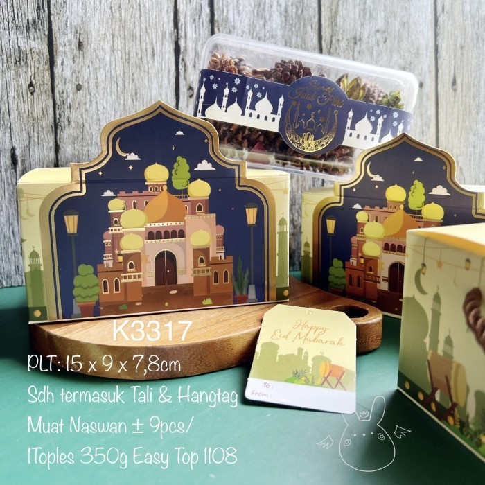 

K3317 Kotak Lebaran Dus Idul Fitri Eid Toples Box Nastar Cookies 049