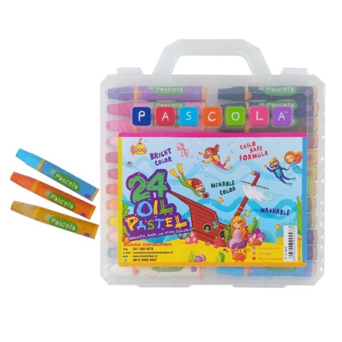 

Wow Krayon Pascola Isi 24 Oil Pastel Crayon Gambar Mewarnai -Standard Murah