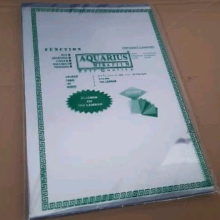 

Plastik Mika Film Bening Transparan Jilid Folio F4 Tebal 0,10mm Aquarius