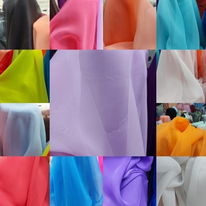 

Kain Chiffon Sutra/Bahan Chiffon Sutra Silk,Bahan Gaun Dan Lainnya