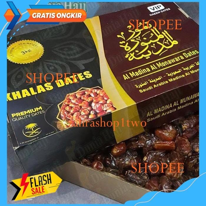 

KURMA KHALAS DUS 3KG ARABIAN KALAS PREMIUM DATES KHOLAS MADINAH HIGHT CLASS PRODUK !!