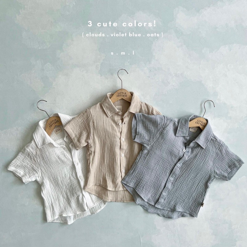 [ONLINE EXCLUSIVE] GAHAROO - WAFFLE SHIRT BY LITTLE COTTAGE - Kemeja anak