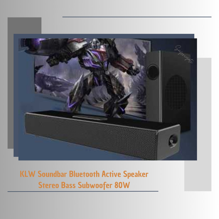 Soundbar Bluetooth Klw / Stereo Bass Subwoofer 80W / Home Theater