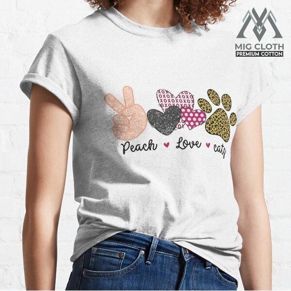 Baju Kaos Peach Love Cats - peach and goma 405