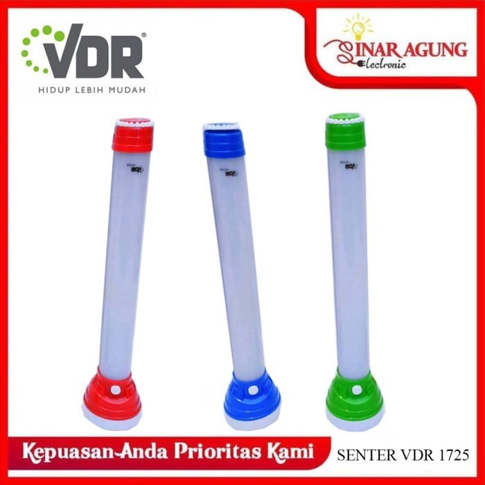 Best Lampu Emergency 2In1 Vdr1725 Vdr-1725 Bisa Jadi Senter 100% Ori Gratis Ongkir