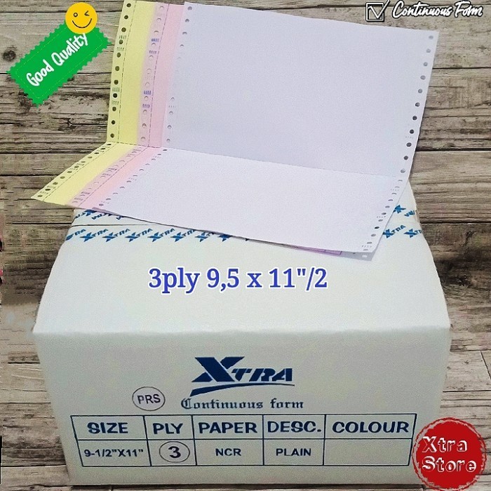 

Kertas Continuous Form 3Ply 9,5X11"/2