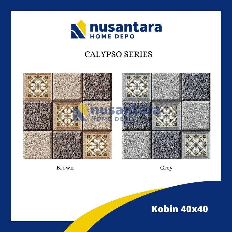 Keramik Lantai Kobin First Grade Rustic/Kasar Ukuran 40x40 Calypso Series
