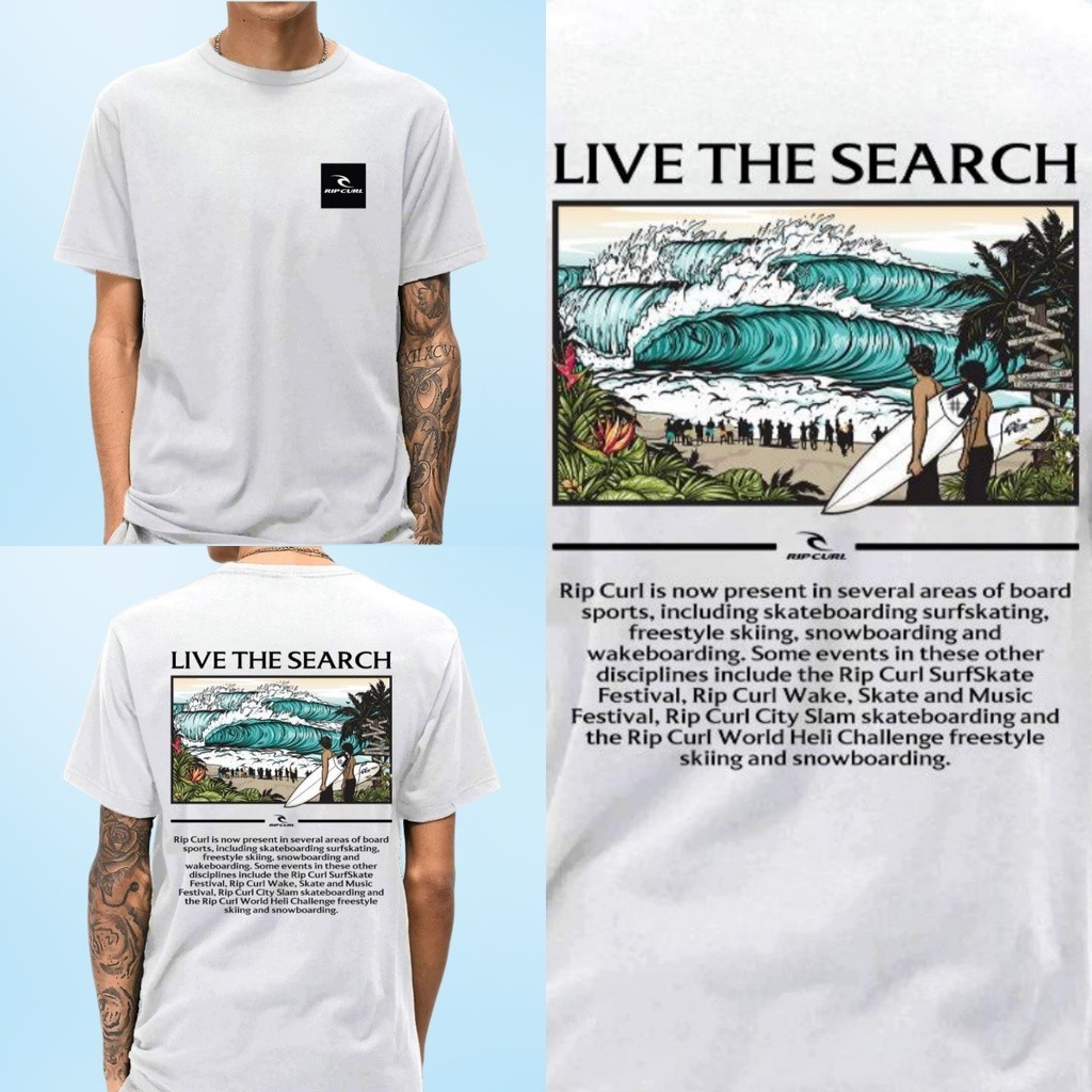 [HIGH QUALITY COLLECTIONS] COD Kaos Ripcurl T-Shirt 100 % Catton Combed 24S Kualitas PREMIUM Couple