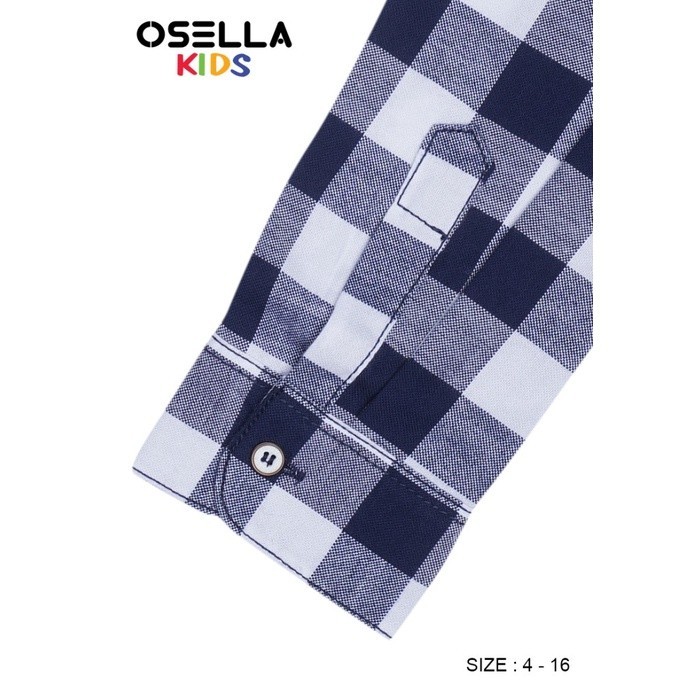 [SVT COLLECTIONS] Osella Kids - Kemeja Lengan Panjang Anak Laki-Laki Warna Navy 2237300259