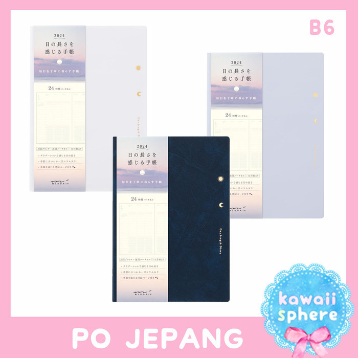 

BARANG TERLARIS Midori 2024 Limited Edition Weekly Planner B6 Weekly vertical