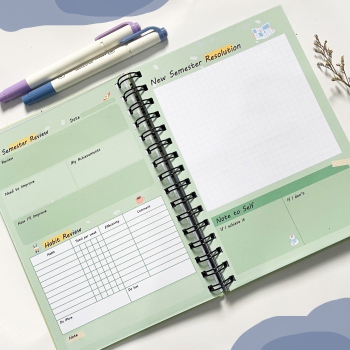 

BARANG TERLARIS Student Planner Custom Cover / Study Planner / Student Journal