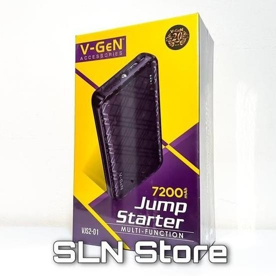 Power Bank Jumper 7200Mah V-Gen Jump Starter Aki Mobil Vgen Powerbank Belakanganstore