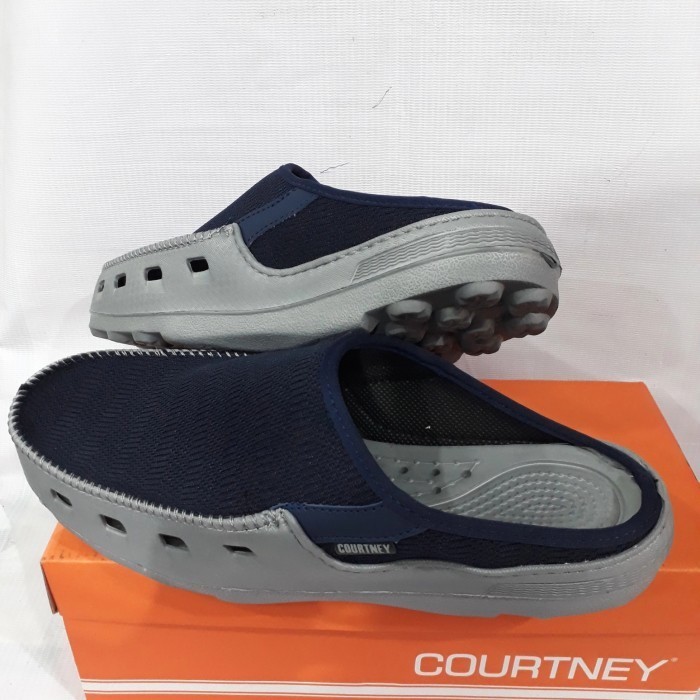 Sepatu Sandal Slop Karet Pria Courtney By Ardiles Navy