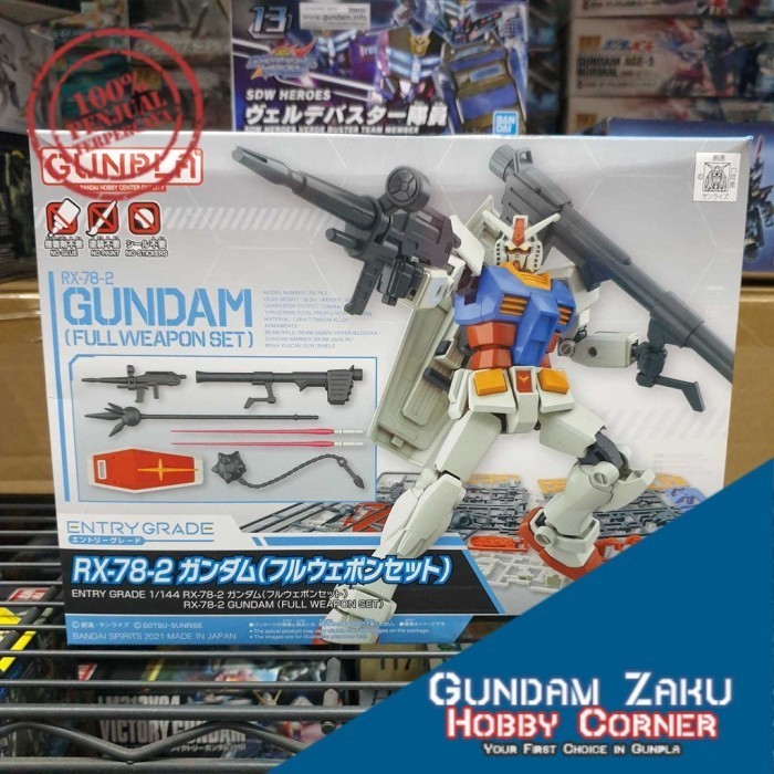 MUST HAVE ENTRY GRADE RX-78-2 GUNDAM FULL WEAPON SET BANDAI RX 78-2 TERMURAH