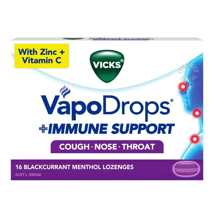 

Vicks Vapodrops Immune Support Lozenges Menthol 16 pcs/Permen