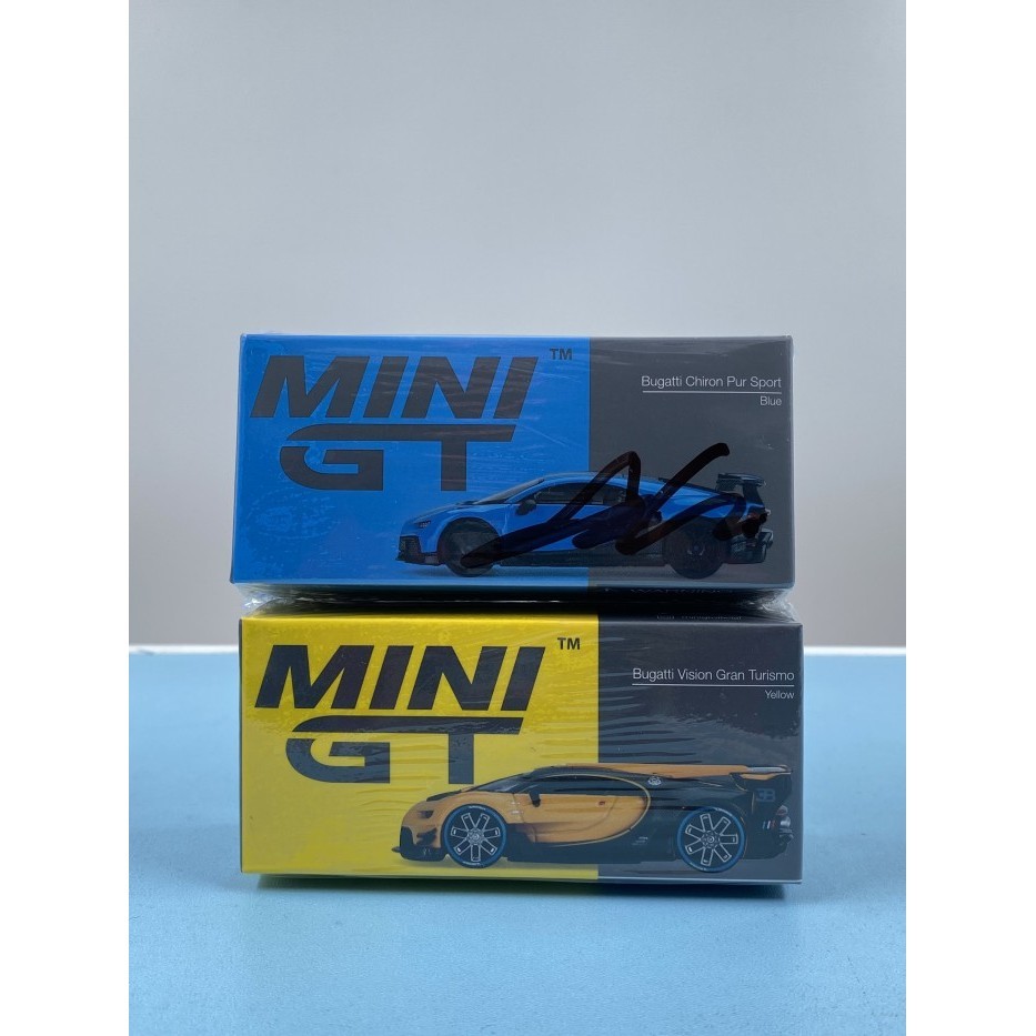 PROMO MINI GT BUGATTI CHIRON MINI GT BUGATTI GRAN TURISMO SIGN GLEN CHO TERLARIS