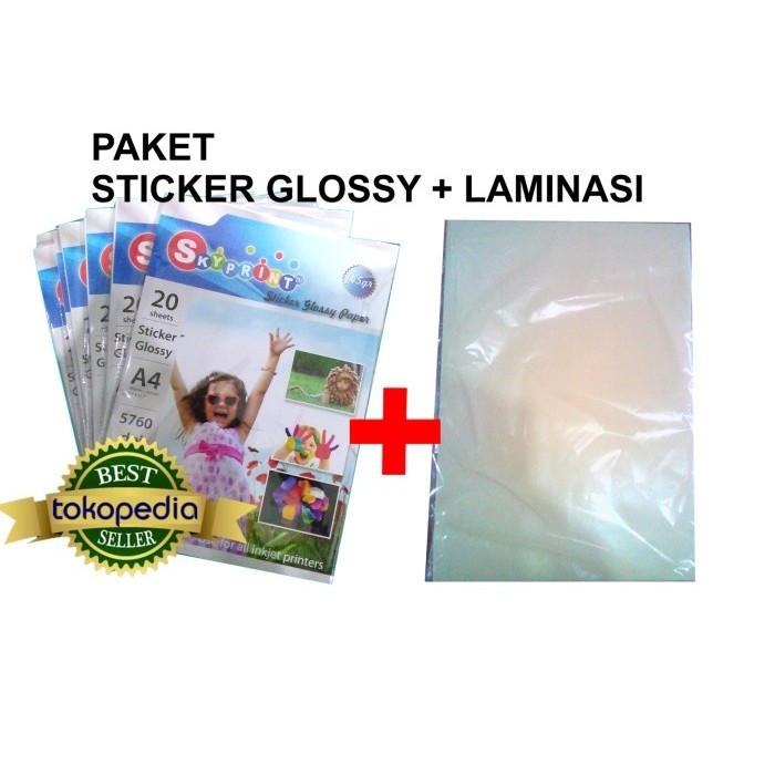 

Terlaris Paket Sticker Glossy Photo Paper Plus Laminasi Lapisan Tahan Air Promo Terbaru