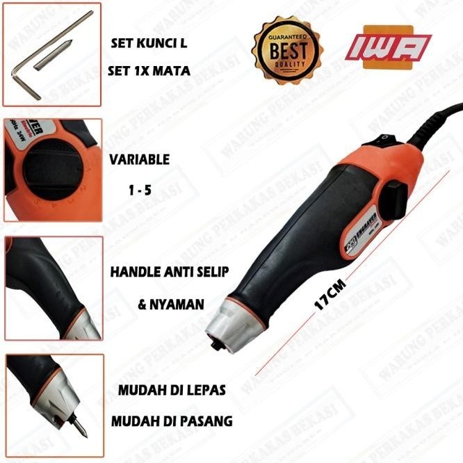 

Iwa Alat Mesin Ukir Gravir Grafir Listrik Tangan Electric Engraver 24W | Opheliazulaikastore