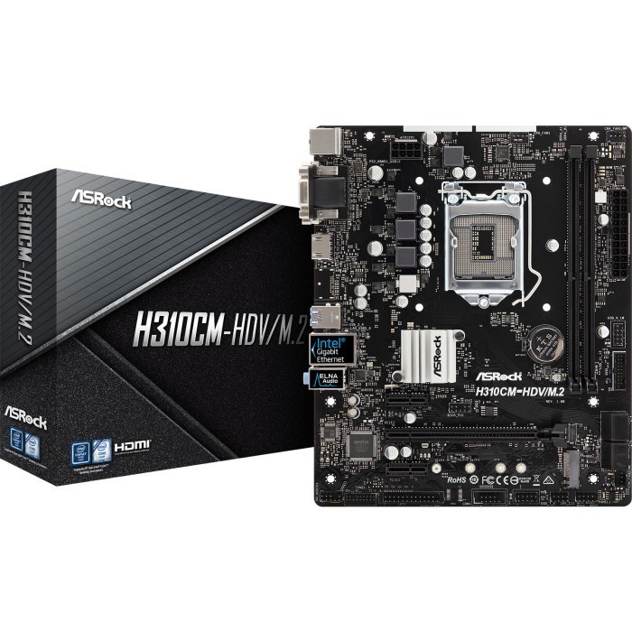 Promo Asrock H310Cm-Hdv/M.2 Nvme / Mobo Asrock H310Cm-Hdv/M.2 Gen 8/9 Th