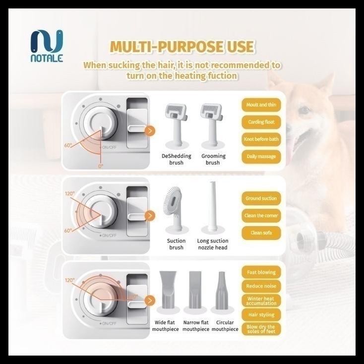 terbaru  notale pet blower + drying box grooming set ready