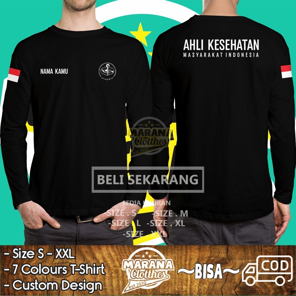 Kaos IAKMI Ikatan Ahli Kesehatan Masyarakat Indonesia Gratis Nama Lengan Panjang DB Kaos Distro