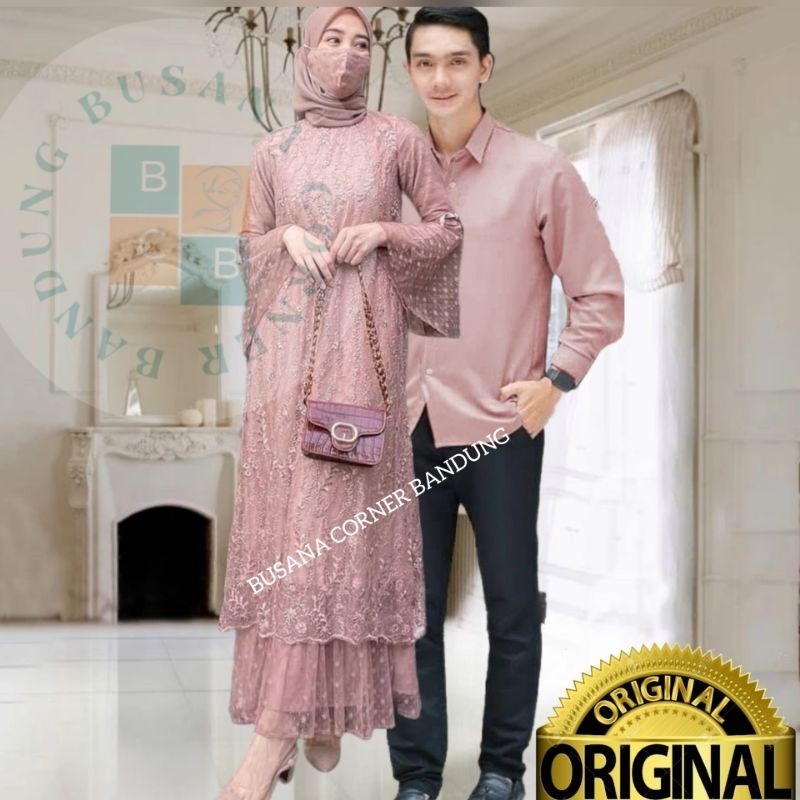 Gamis Couple Suami Istri 2024 Sarimbit Ibu Dan Anak Cp Kapel Brokat Setelan Koko Pendek Cowok Sekelu