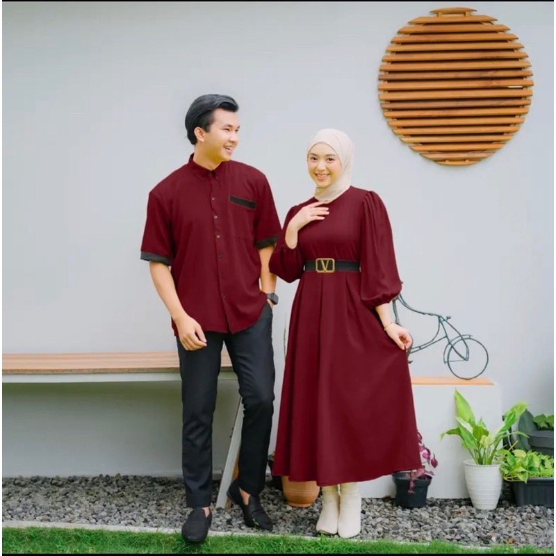Gamis Couple Suami Istri 2024 Sarimbit Ibu Dan Anak Cp Kapel Brokat Setelan Koko Pendek Cowok Sekelu