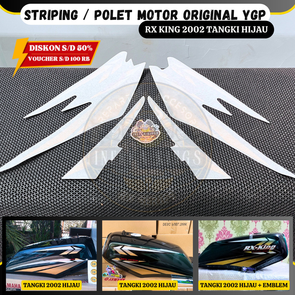 List Body Striping Polet Rx King 2002 HIJAU Set Original YGP LOSTPACK