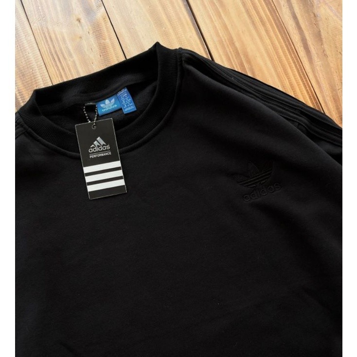 [HEAT IT UP] THE NEWEST Sweater Crewneck Adidas Stripe Fulltag Label Pria Wanita