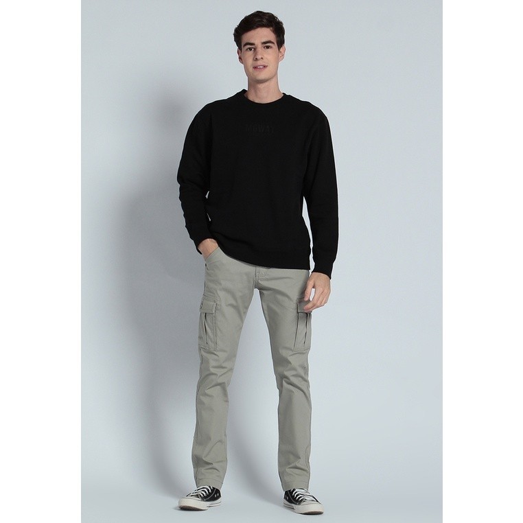 [HEAT IT UP] THE NEWEST MGWay Sweater Crewneck Hitam Pria Mgee Original Nagato C001 Black