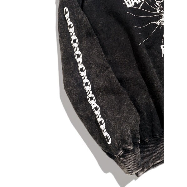 [HEAT IT UP] THE NEWEST Easthood Damage Sweater Crewneck Washing Hitam