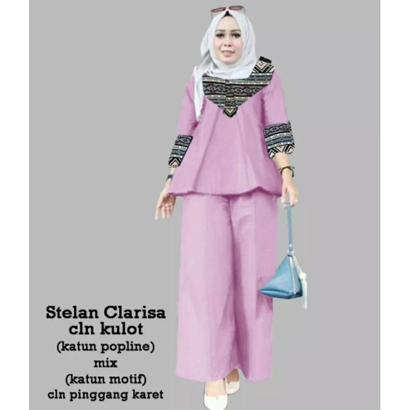 Miliki - AP stelan Celana kulot, pakaian gamis jumbo wanita muslim - Abu-abu, XL ,,