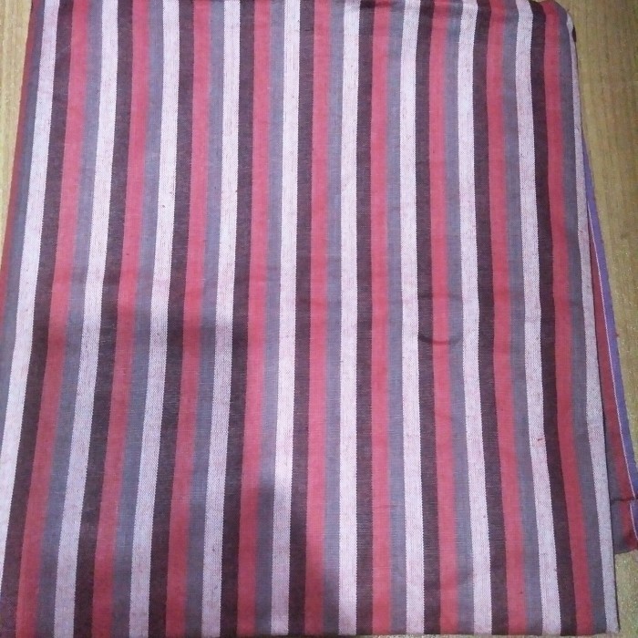 Bahan Kain Tenun Lurik Merah Fanta Adat Lurik Ern Jogja Solo