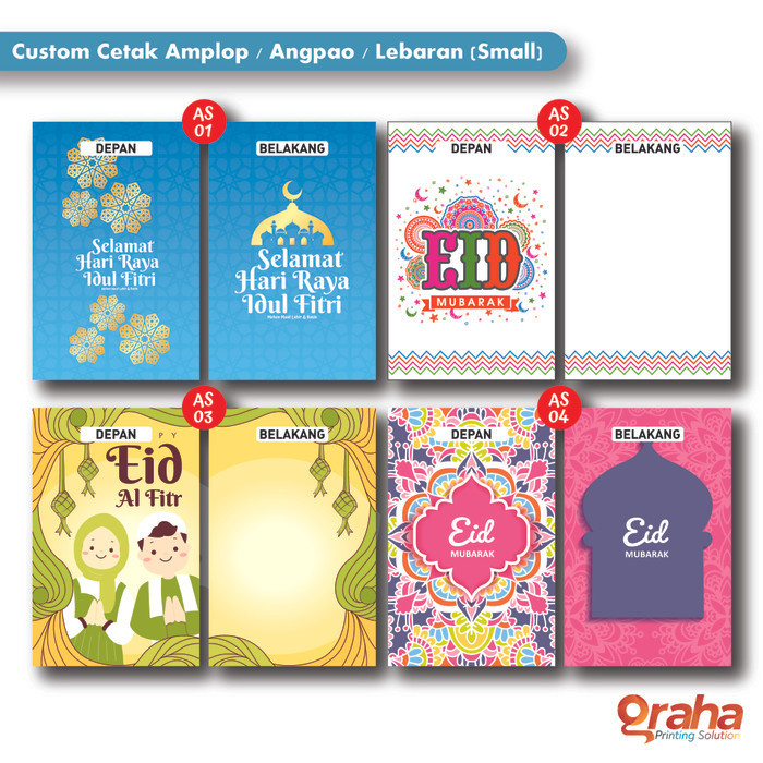 

Cetak Amplop / Angpao - Lebaran / Natal / Imlek - Ukuran Small