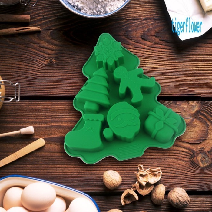 

Cetakan Kue Bentuk Pohon Natal Bahan Silikon Tahan Panas Untuk