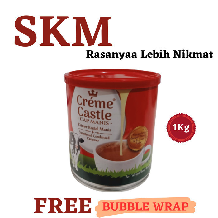 

Susu Kental Manis Creme Castle 1 Kg - Original - Skm - Bahan Kue -