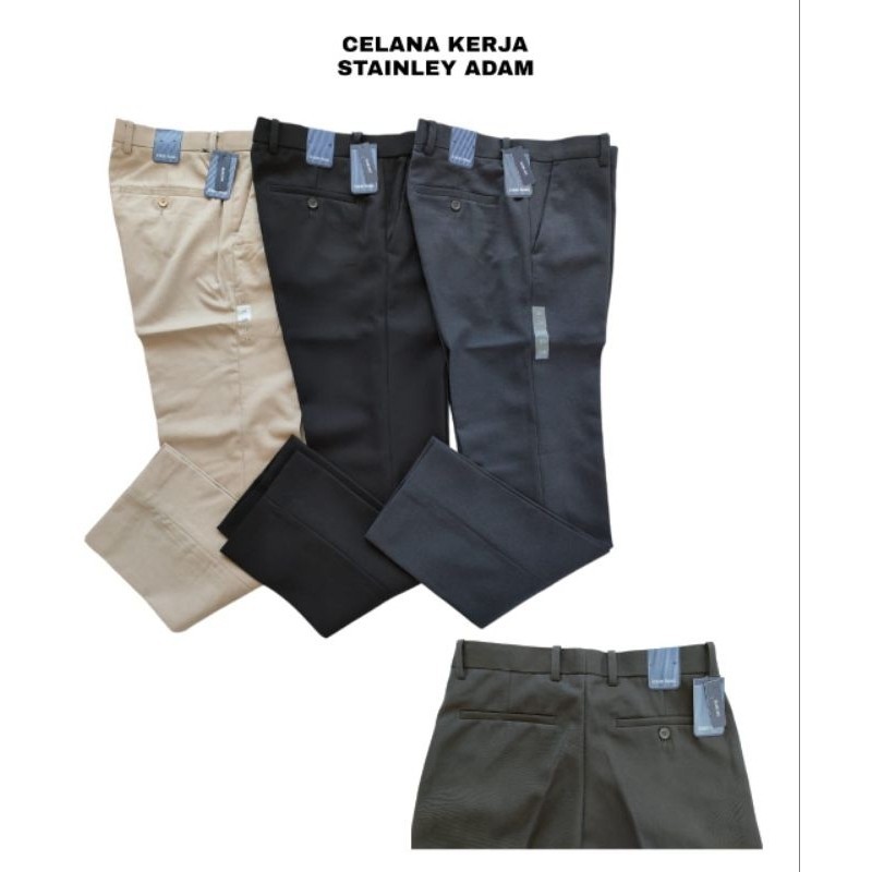 [MADE BY QUALITY] CELANA KERJA STANLEY ADAM PRIA (SLIMFIT)