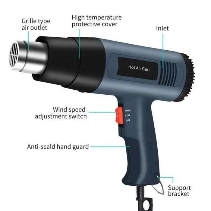 Hot Gun Digital Elektrik Heat Gun Low Watt Blower Pemanas